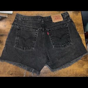 Black levi cutoff shorts- size 12